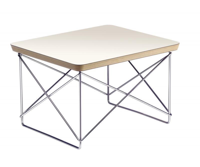 Occasional LTR side table HPL White / CHROMED Vitra SINGLE PIECES